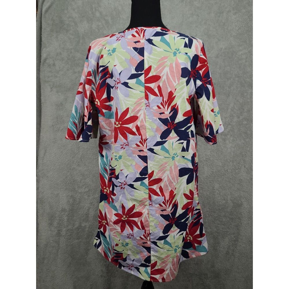 The Pioneer Woman Scoop Neck Mini Dress Bell Sleeves‎  Floral Print 100% Cotton - Picture 3 of 12